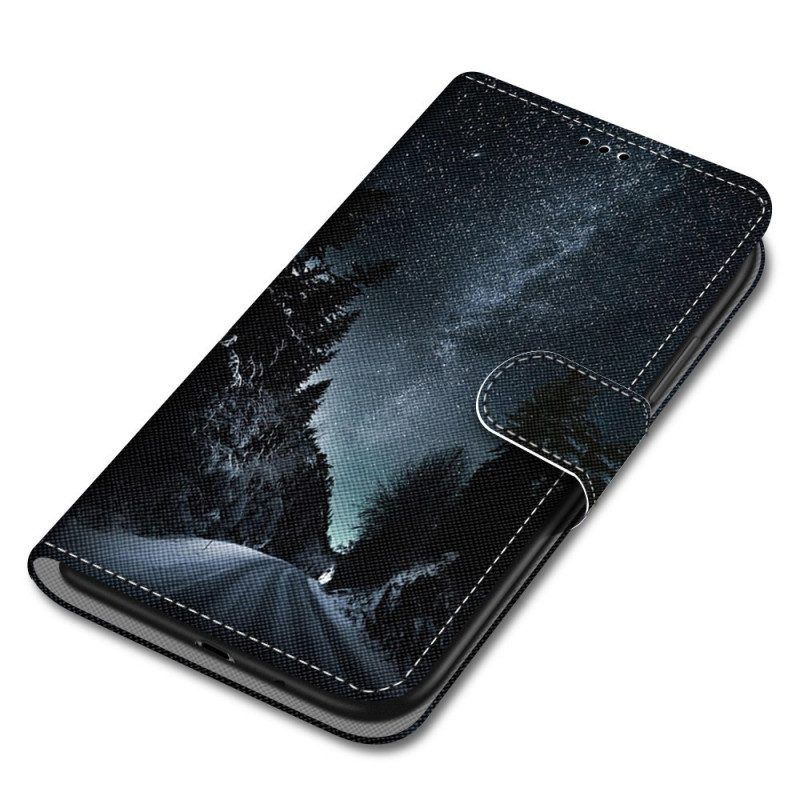 Folio-hoesje voor Xiaomi Redmi Note 11 Pro Plus 5G Met Ketting Lanyard-landschap