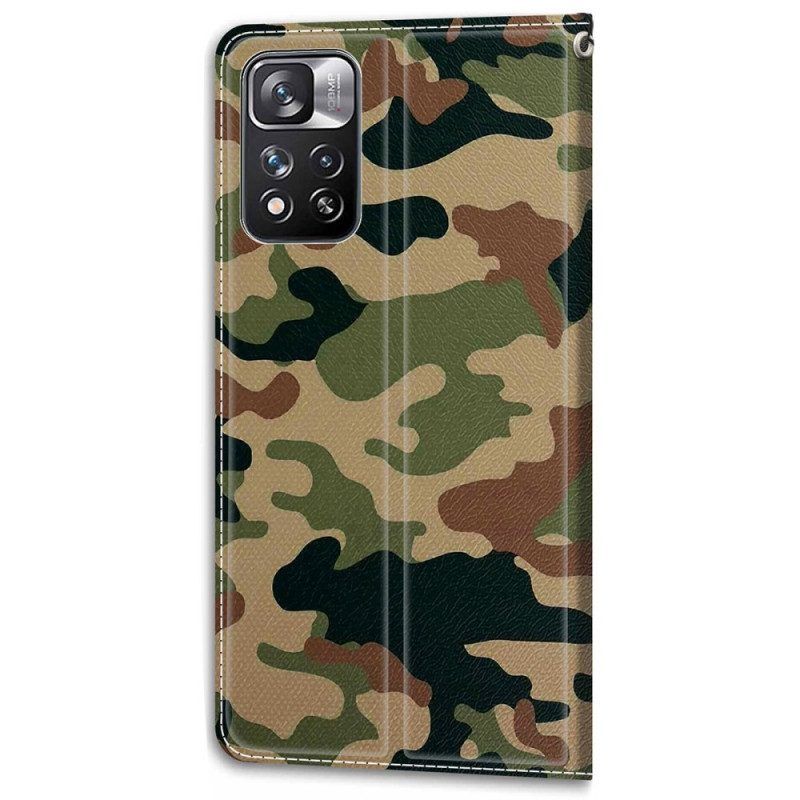 Folio-hoesje voor Xiaomi Redmi Note 11 Pro Plus 5G Militaire Camouflage