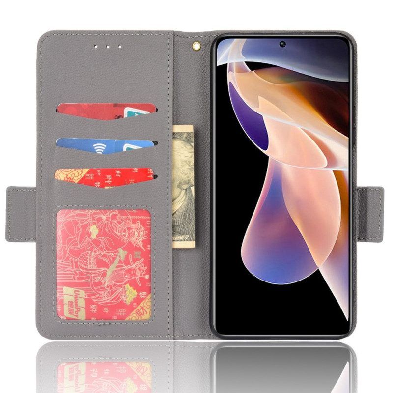 Folio-hoesje voor Xiaomi Redmi Note 11 Pro Plus 5G Traditioneel Litchi Kunstleer