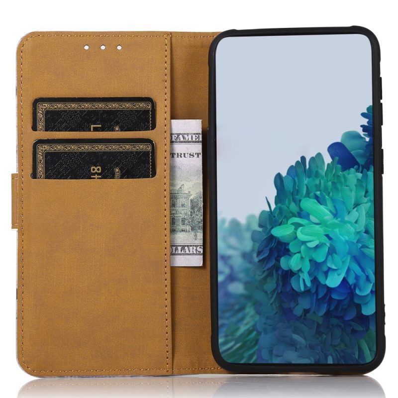 Folio-hoesje voor Xiaomi Redmi Note 12 4G Boom Met Kleurrijk Gebladerte