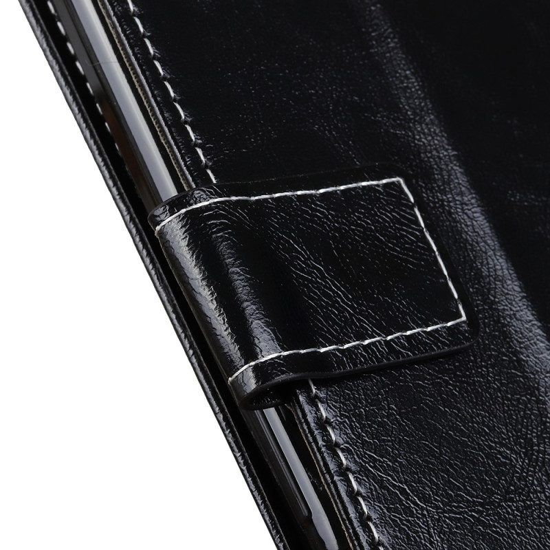 Folio-hoesje voor Xiaomi Redmi Note 12 4G Gelakt Met Zichtbare Naden