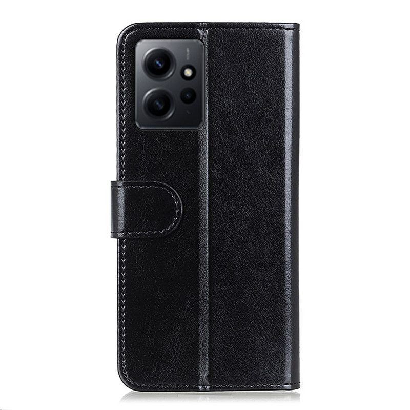 Folio-hoesje voor Xiaomi Redmi Note 12 4G Imitatie Lakleer