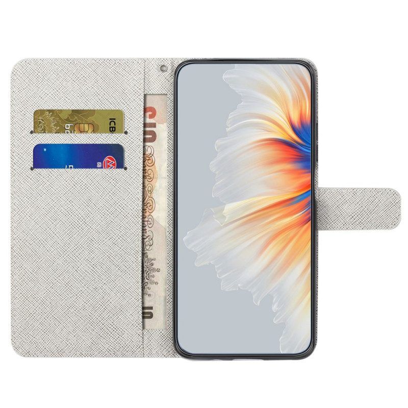 Folio-hoesje voor Xiaomi Redmi Note 12 4G Met Ketting Strappy Libellen