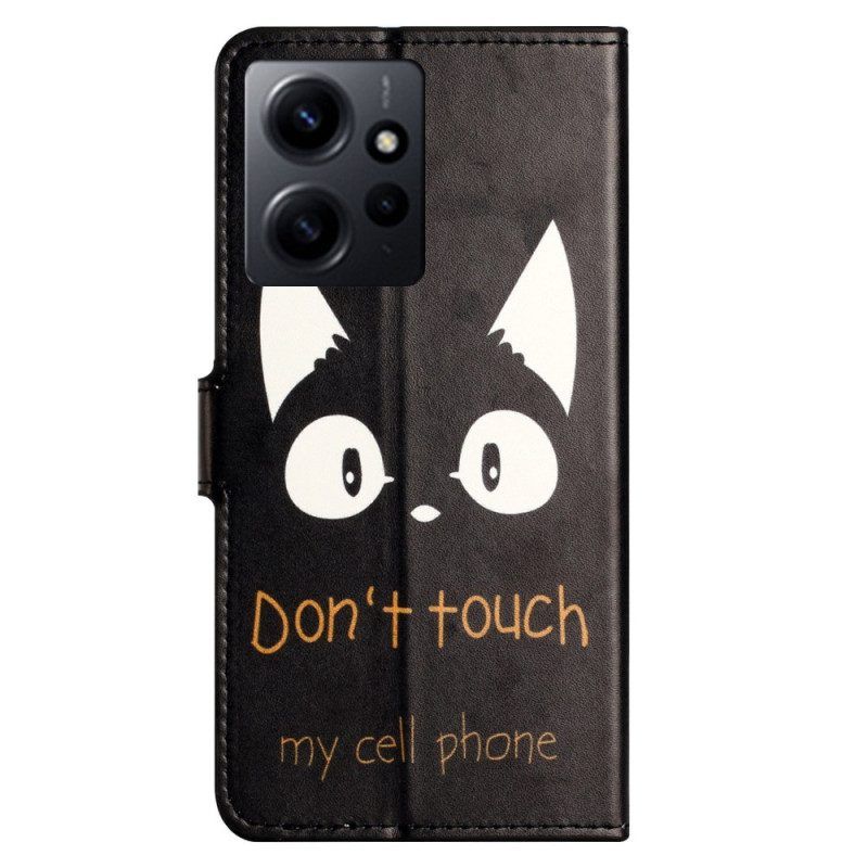 Folio-hoesje voor Xiaomi Redmi Note 12 4G Raak Mijn Mobiele Telefoon Niet Aan
