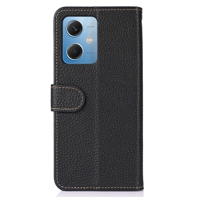 Folio-hoesje voor Xiaomi Redmi Note 12 5G Khazneh Lychee Leer