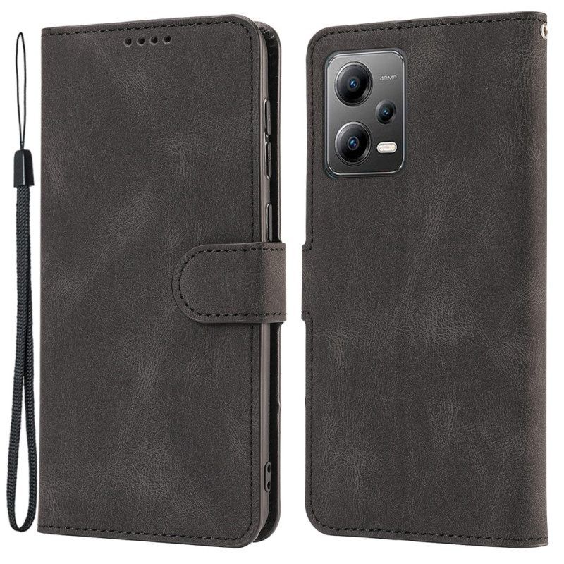 Folio-hoesje voor Xiaomi Redmi Note 12 5G Met Ketting Retro Bandjes