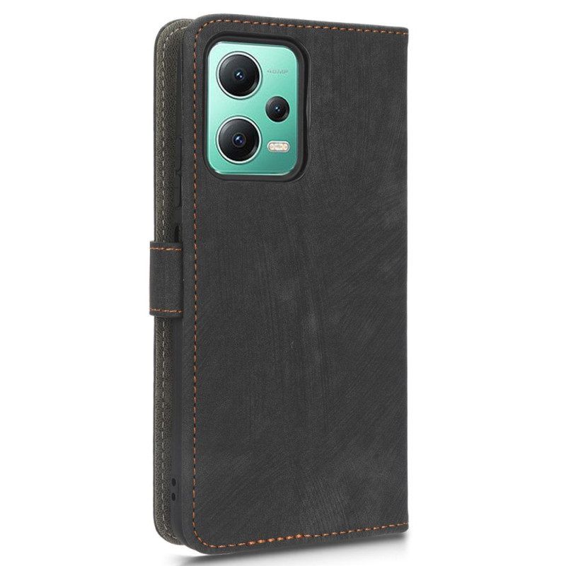 Folio-hoesje voor Xiaomi Redmi Note 12 5G Vintage Kunstleer