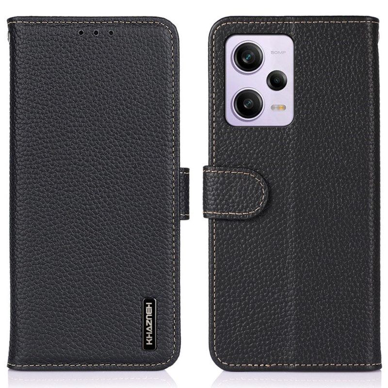 Folio-hoesje voor Xiaomi Redmi Note 12 Pro Khazneh Lychee Leer