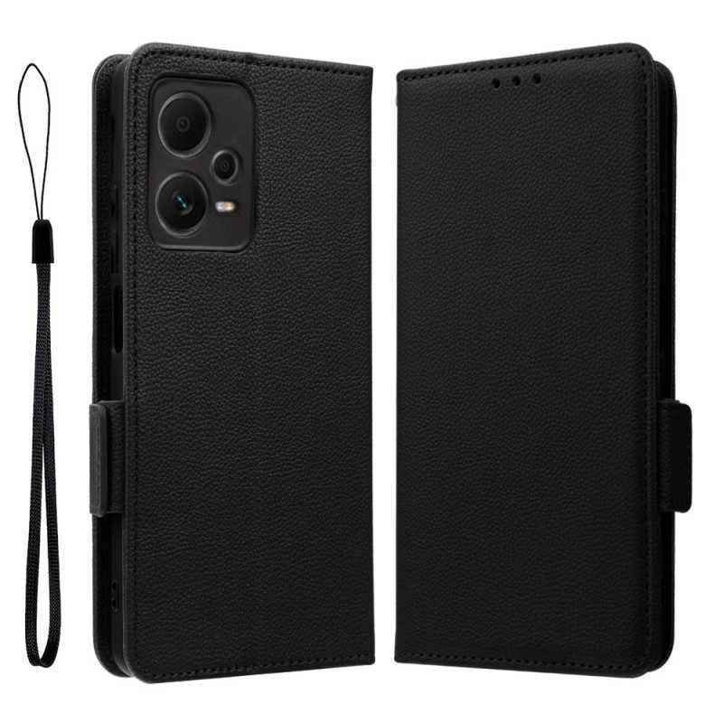 Folio-hoesje voor Xiaomi Redmi Note 12 Pro Met Ketting Dunne Bandjes