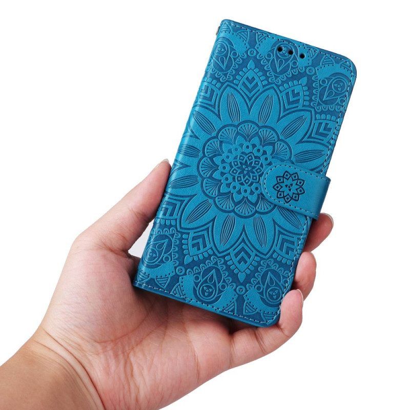 Folio-hoesje voor Xiaomi Redmi Note 12 Pro Plus Met Ketting Mandala-decoratie Met Riem