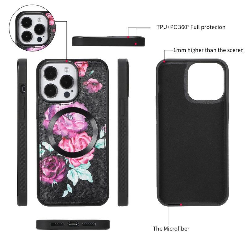 Hoesje Flip Case voor iPhone 15 Pro Compleet Accessoire Met Afneembare Schaal