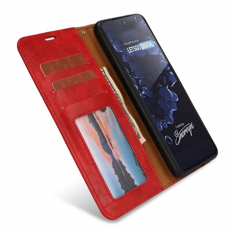 Hoesje Flip Case voor Samsung Galaxy S22 Ultra 5G Afneembare Vintage Stijl