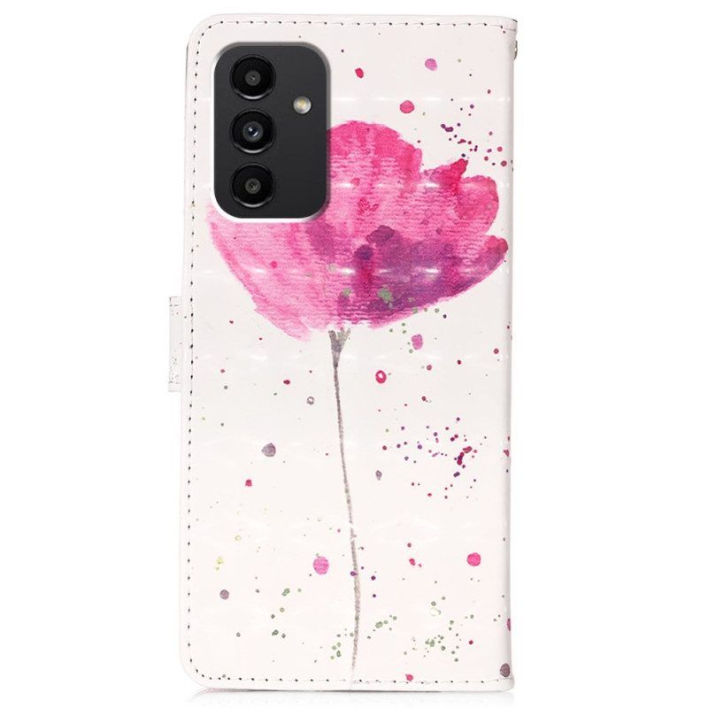 Hoesje Folio-hoesje voor Samsung Galaxy A54 5G Tijger Poppy Lanyard