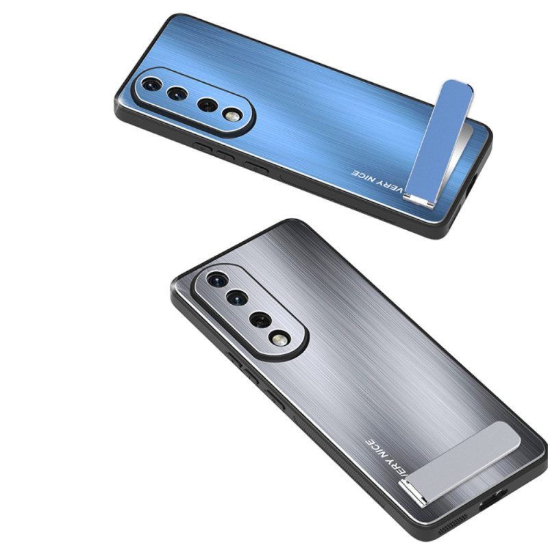 Hoesje voor Honor 90 Geborsteld Aluminium Met Beugel