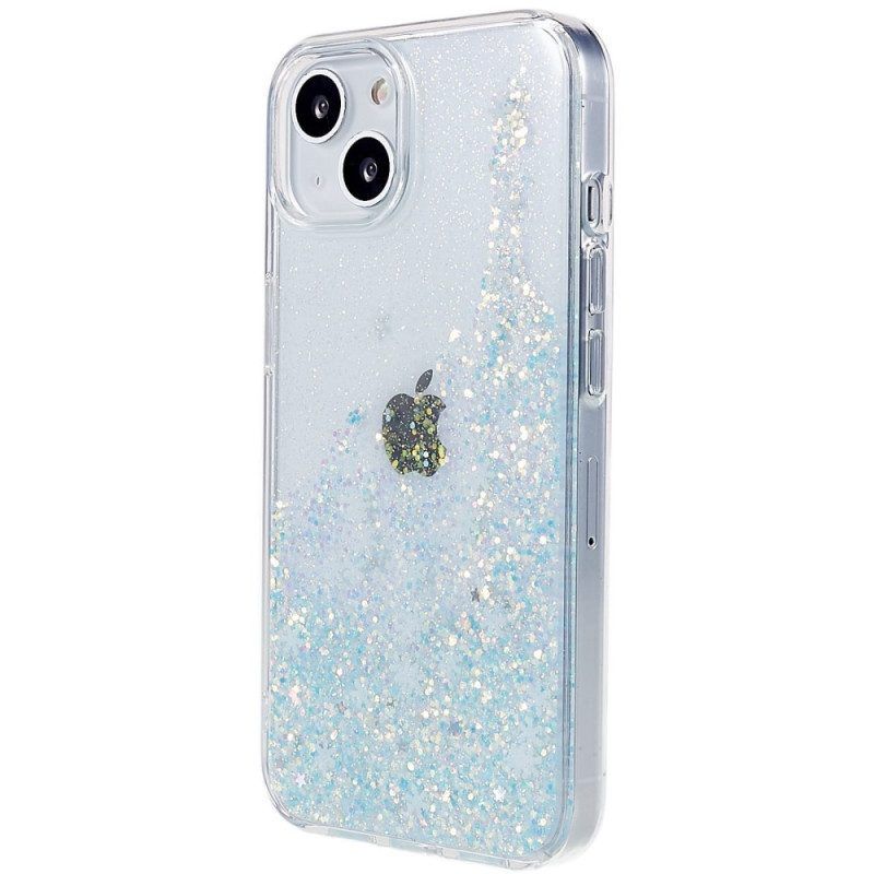 Hoesje voor iPhone 14 Pailletten Vlokken