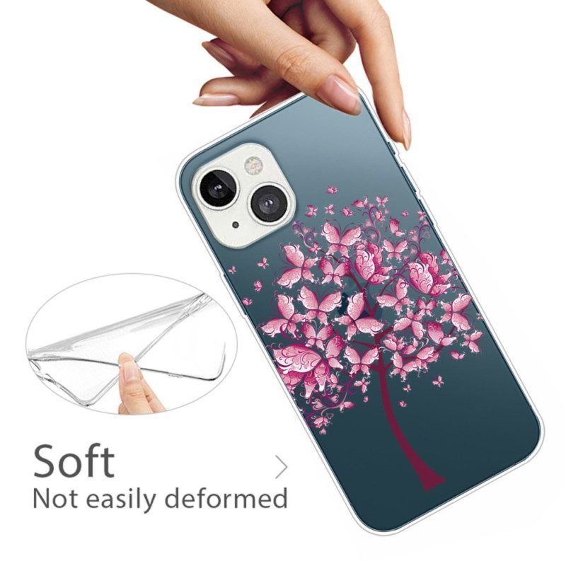 Hoesje voor iPhone 14 Plus Transparante Vlinderboom