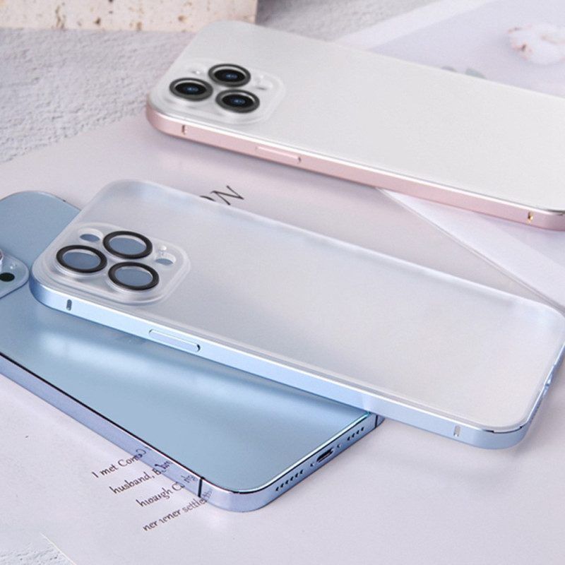 Hoesje voor iPhone 14 Pro Frosted Metalen Effect