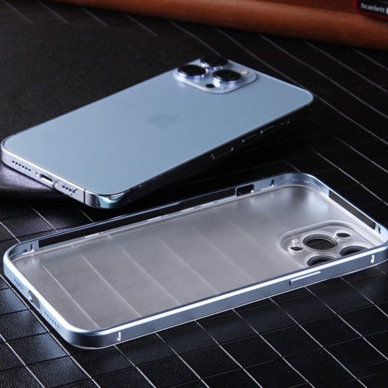 Hoesje voor iPhone 14 Pro Frosted Metalen Effect