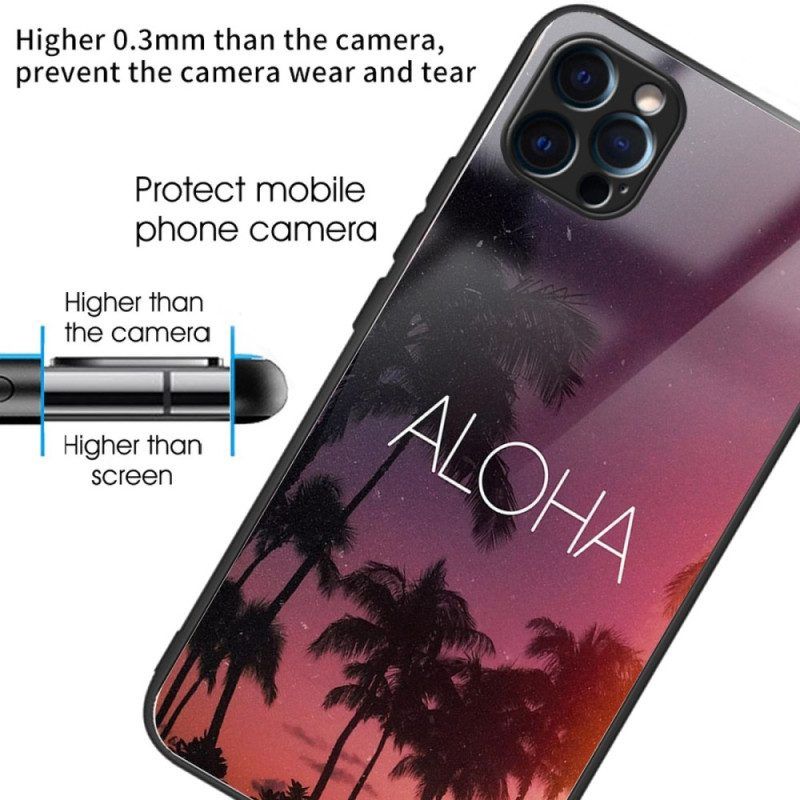 Hoesje voor iPhone 14 Pro Max Aloha Gehard Glas