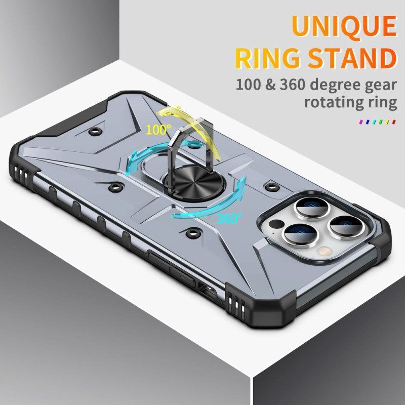 Hoesje voor iPhone 14 Pro Max Bescherming Hoesje Ring-support Optimale Bescherming