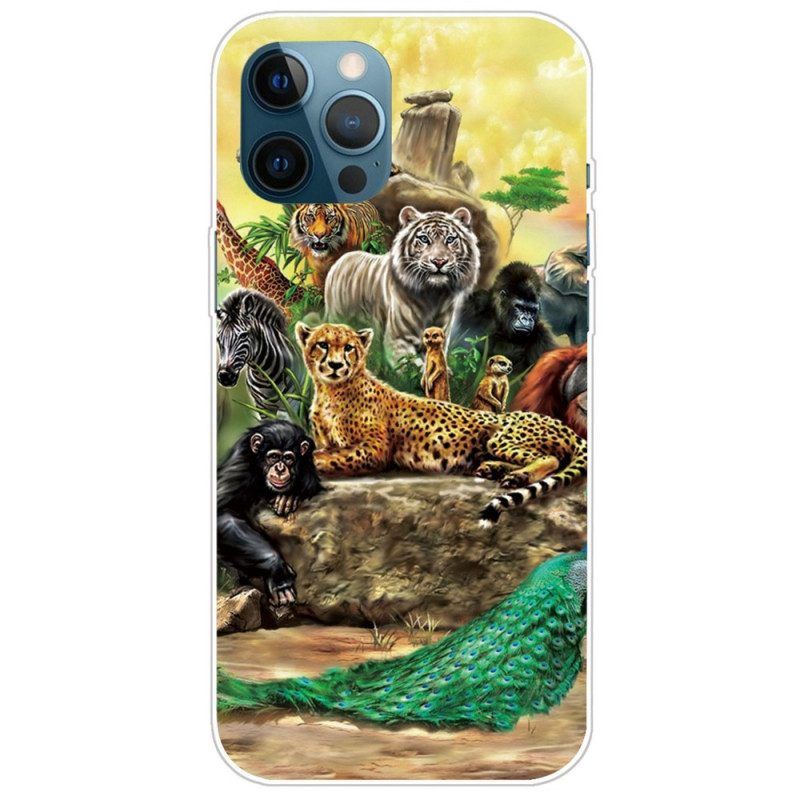 Hoesje voor iPhone 14 Pro Max Safari-dieren