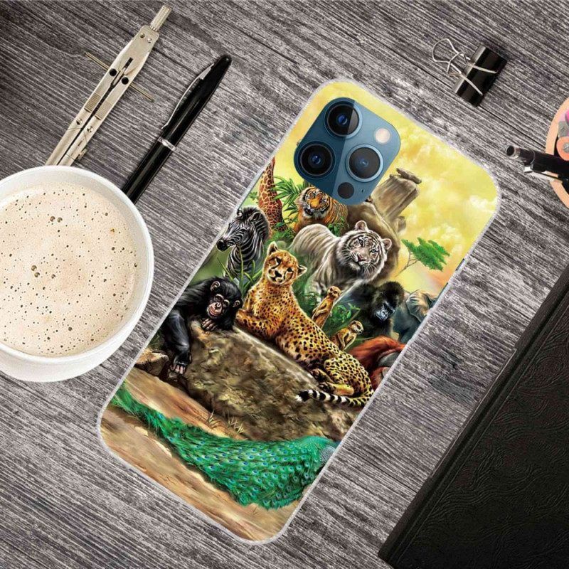 Hoesje voor iPhone 14 Pro Max Safari-dieren