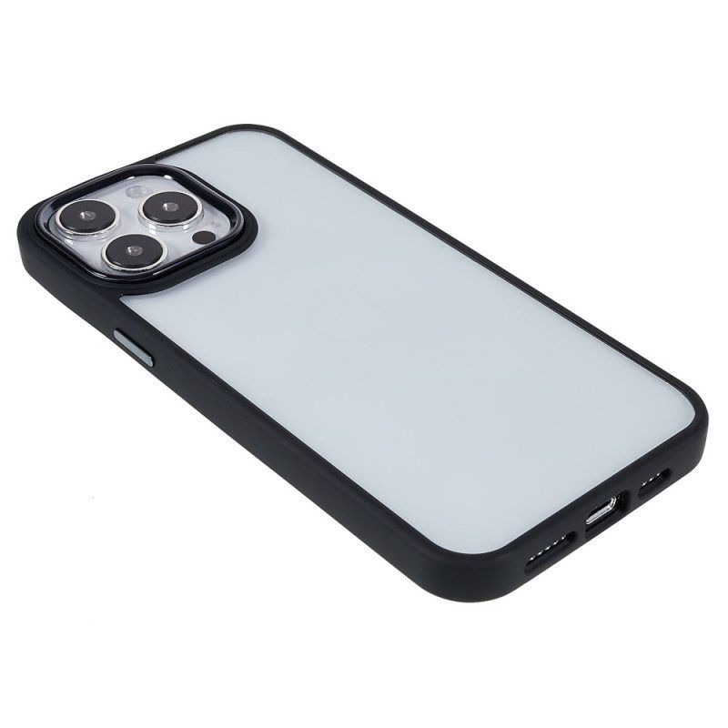 Hoesje voor iPhone 14 Pro Max Transparant Gekleurde Randen