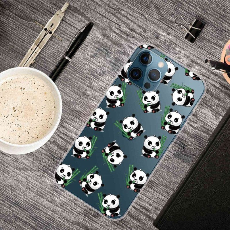 Hoesje voor iPhone 14 Pro Transparante Kleine Panda's