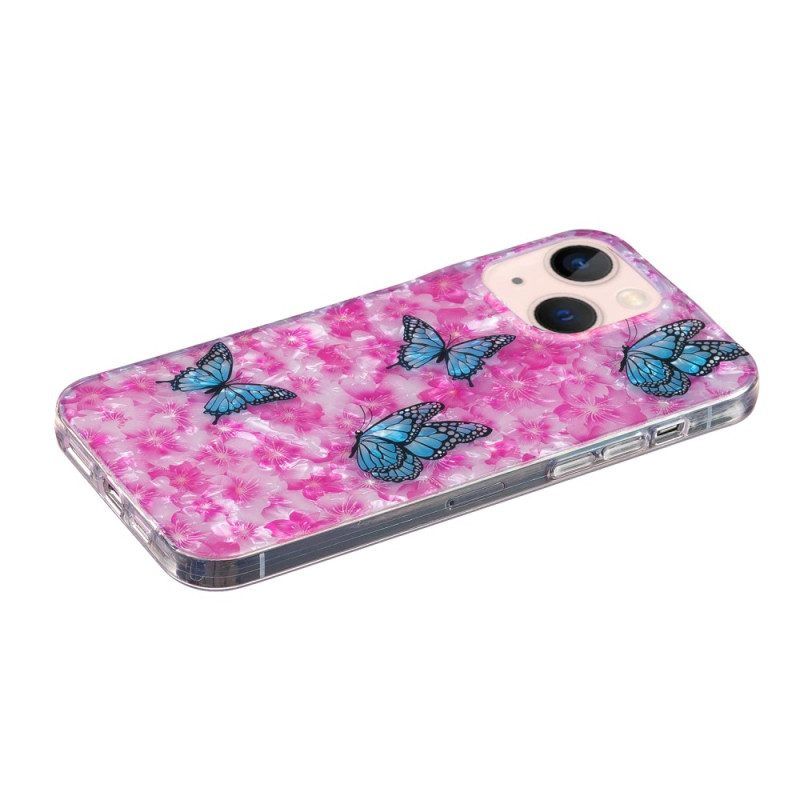 Hoesje voor iPhone 15 Plus Bloemen En Vlinders