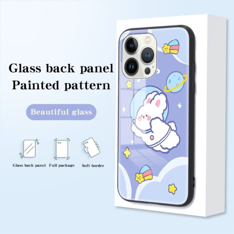 Hoesje voor iPhone 15 Pro Bubble Dog Gehard Glas