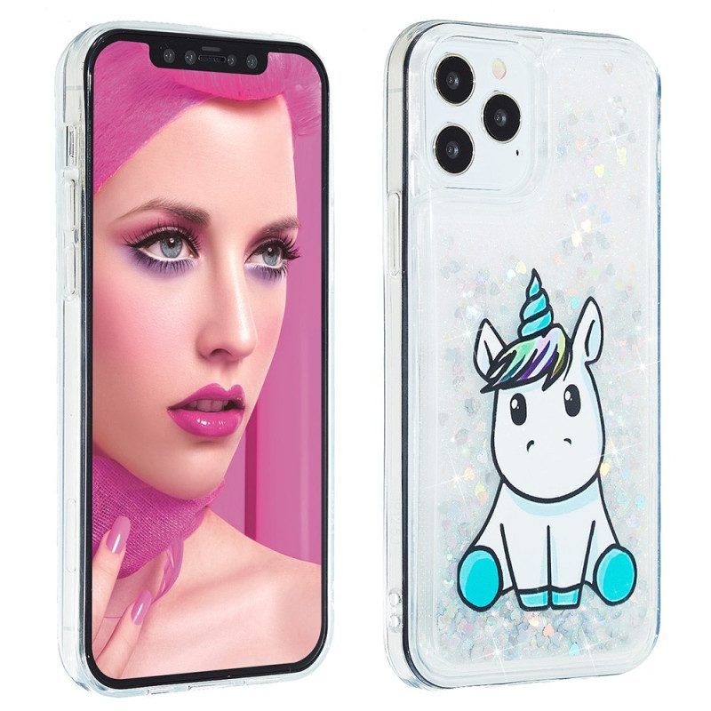 Hoesje voor iPhone 15 Pro Max Eenhoornglitter