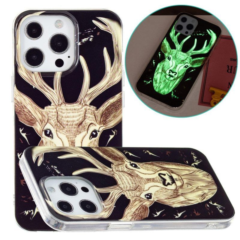 Hoesje voor iPhone 15 Pro Max Fluorescerend Hert