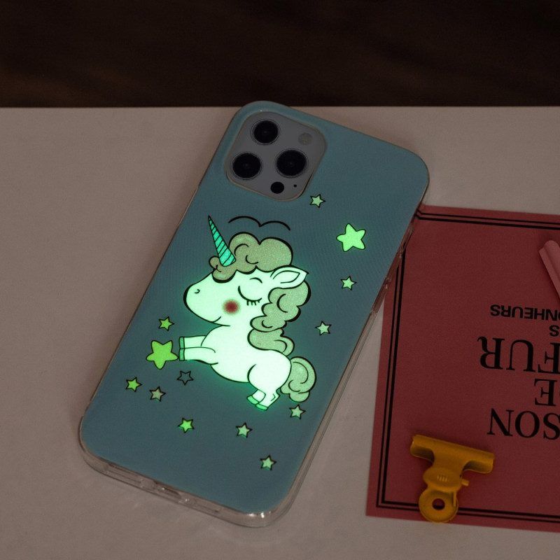 Hoesje voor iPhone 15 Pro Max Fluorescerende Eenhoorn