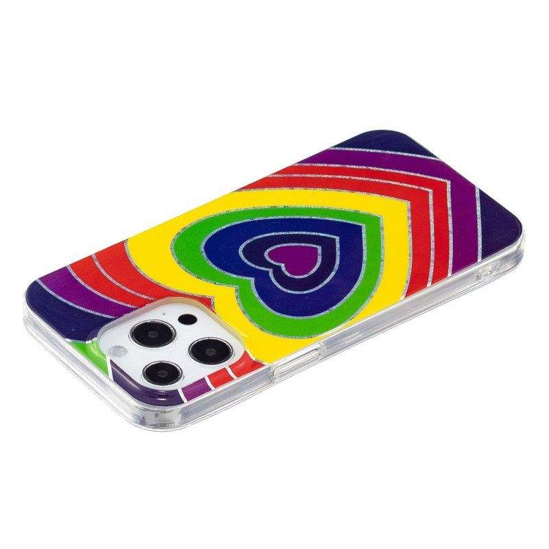 Hoesje voor iPhone 15 Pro Max Psychedelisch Hart