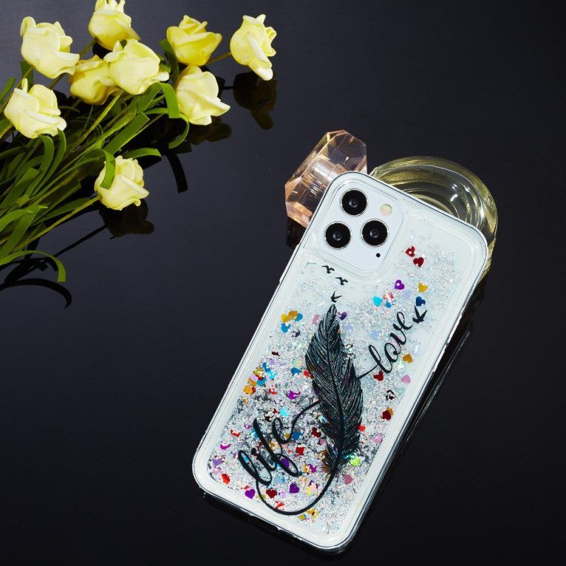 Hoesje voor iPhone 15 Pro Max Veren Pailletten