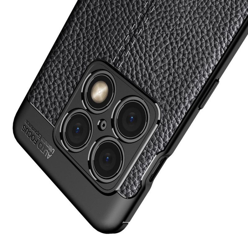 Hoesje voor OnePlus 10 Pro 5G Dubbellijnig Litchi-leereffect