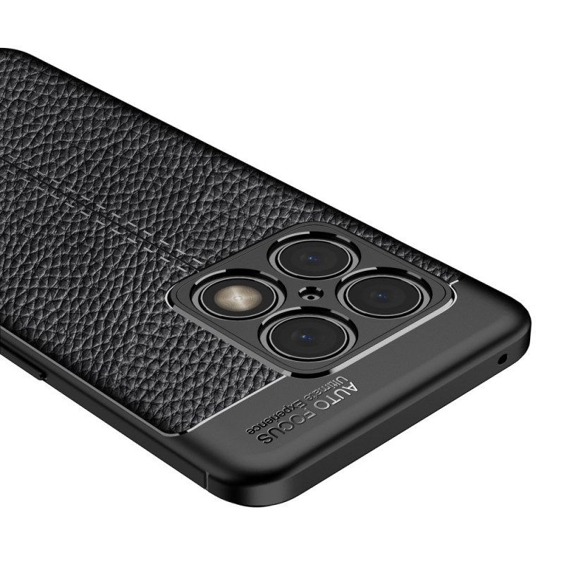 Hoesje voor OnePlus 10 Pro 5G Dubbellijnig Litchi-leereffect