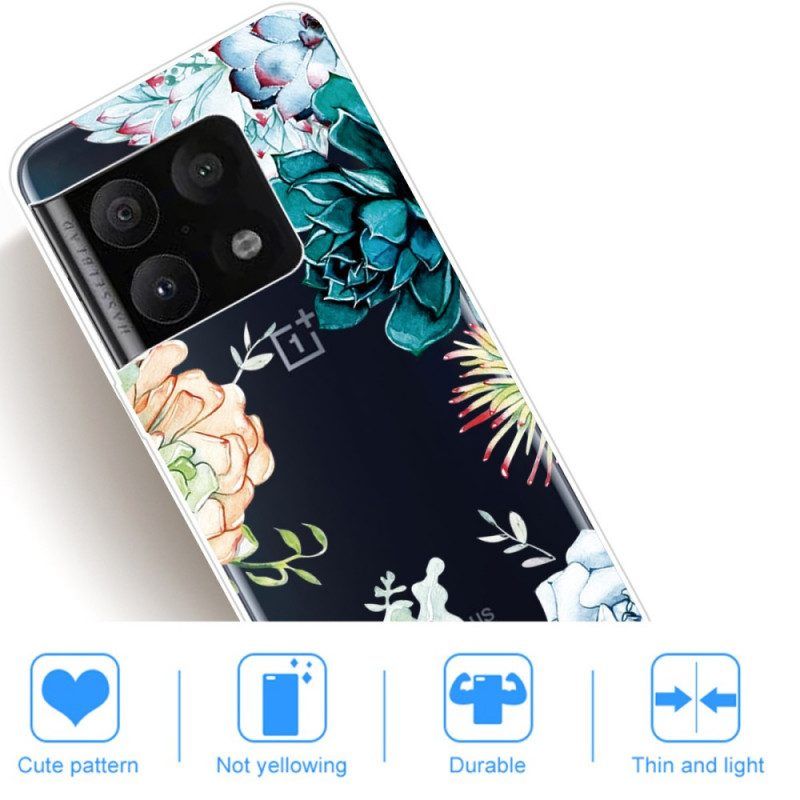 Hoesje voor OnePlus 10 Pro 5G Naadloze Aquarel Bloemen