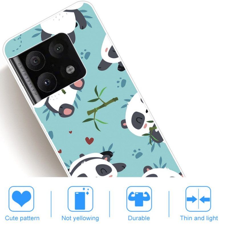 Hoesje voor OnePlus 10 Pro 5G Stelletje Panda's