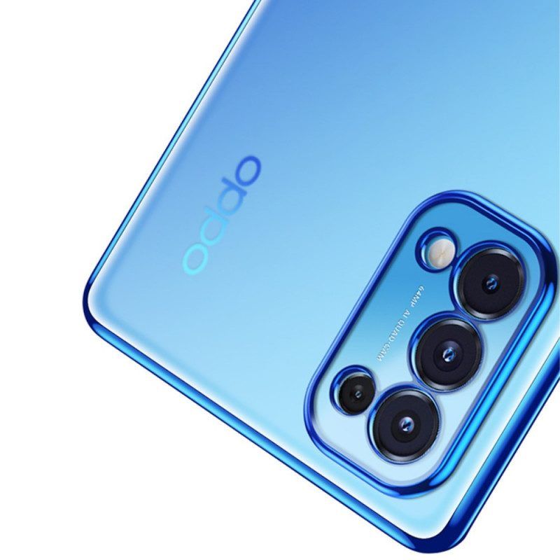 Hoesje voor Oppo Find X3 Lite Transparante Randen In Metalen Stijl Sulada