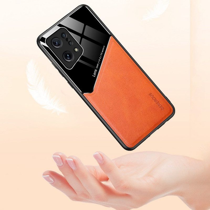 Hoesje voor Oppo Find X5 Premium Kunstleer