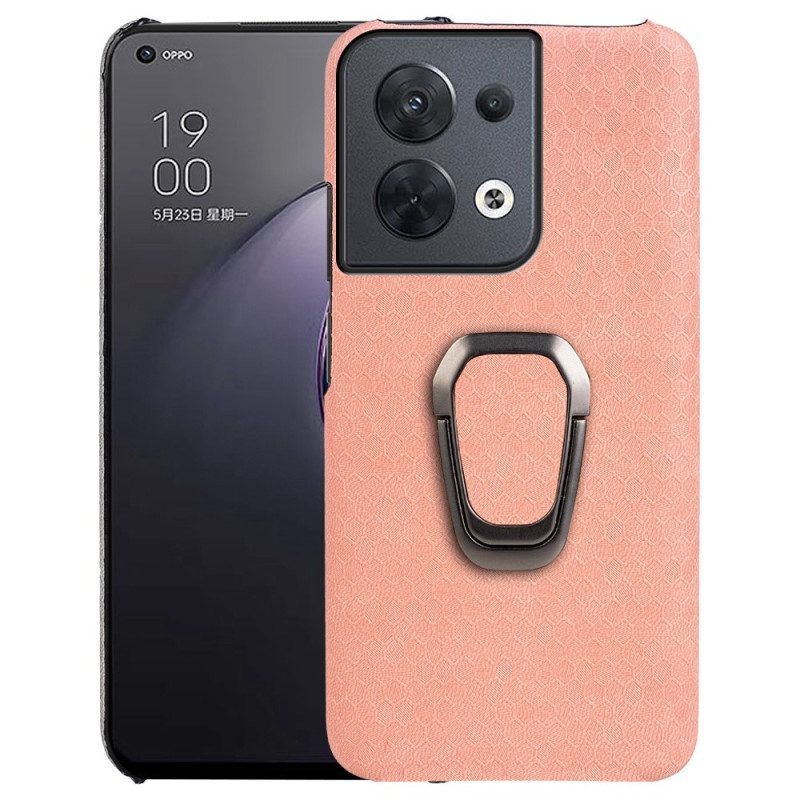 Hoesje voor Oppo Reno 8 Honingraat Met Ringsteun