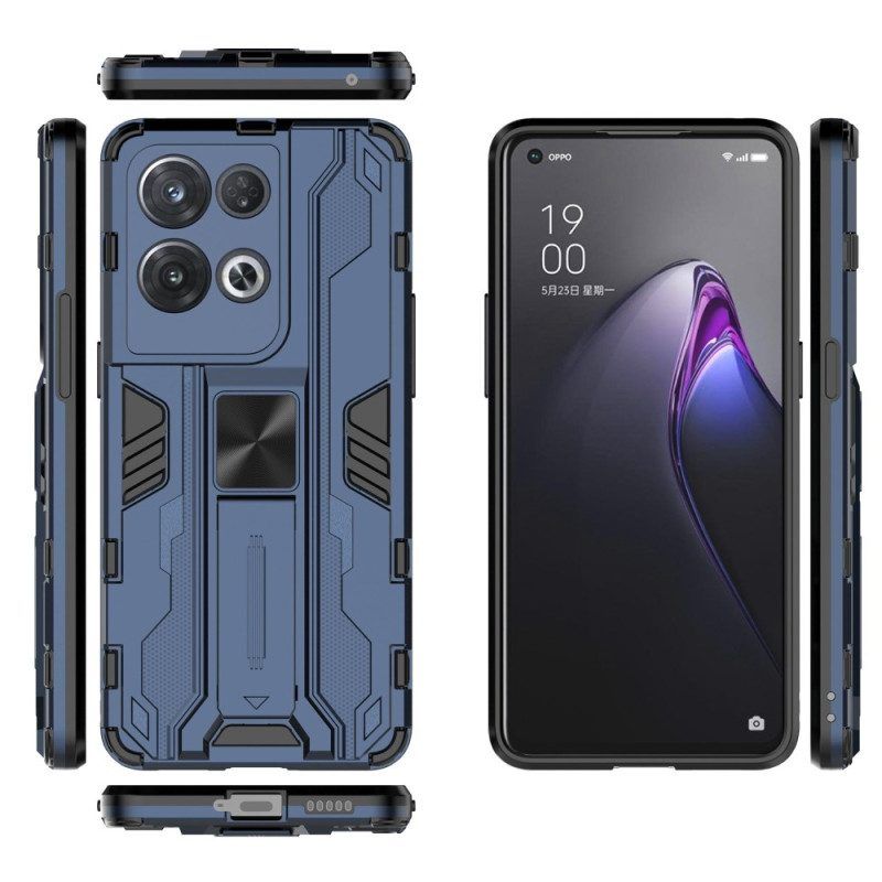 Hoesje voor Oppo Reno 8 Pro Verticale En Horizontale Verwijderbare Steun