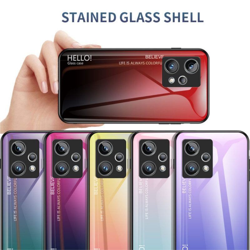 Hoesje voor Realme 9 Pro Plus Gehard Glas Hallo