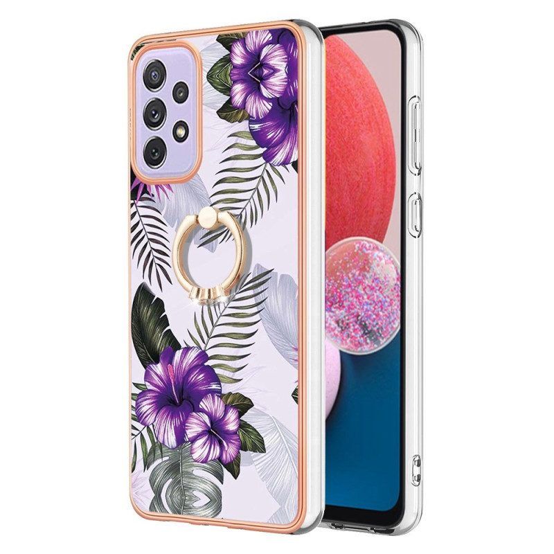 Hoesje voor Samsung Galaxy A13 Bloemen String Kat