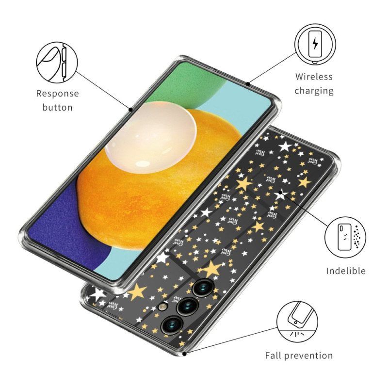 Hoesje voor Samsung Galaxy A14 / A14 5G Imitatielakleer Met Knoop