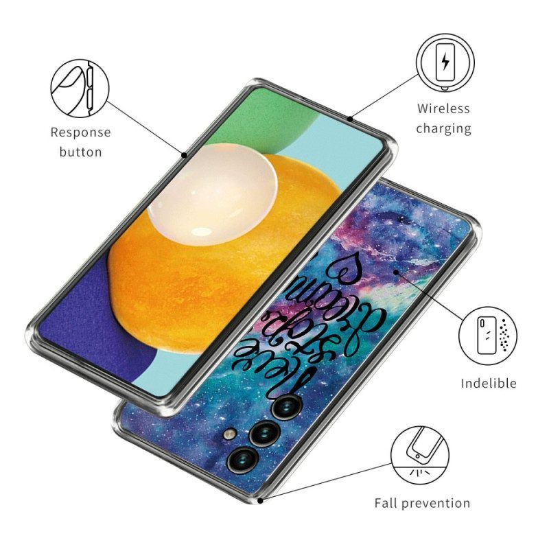 Hoesje voor Samsung Galaxy A14 / A14 5G Lychee-stijl Rfid Khazneh