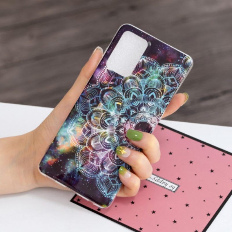 Hoesje voor Samsung Galaxy A52 4G / A52 5G / A52s 5G Fluorescerende Kleurrijke Mandala