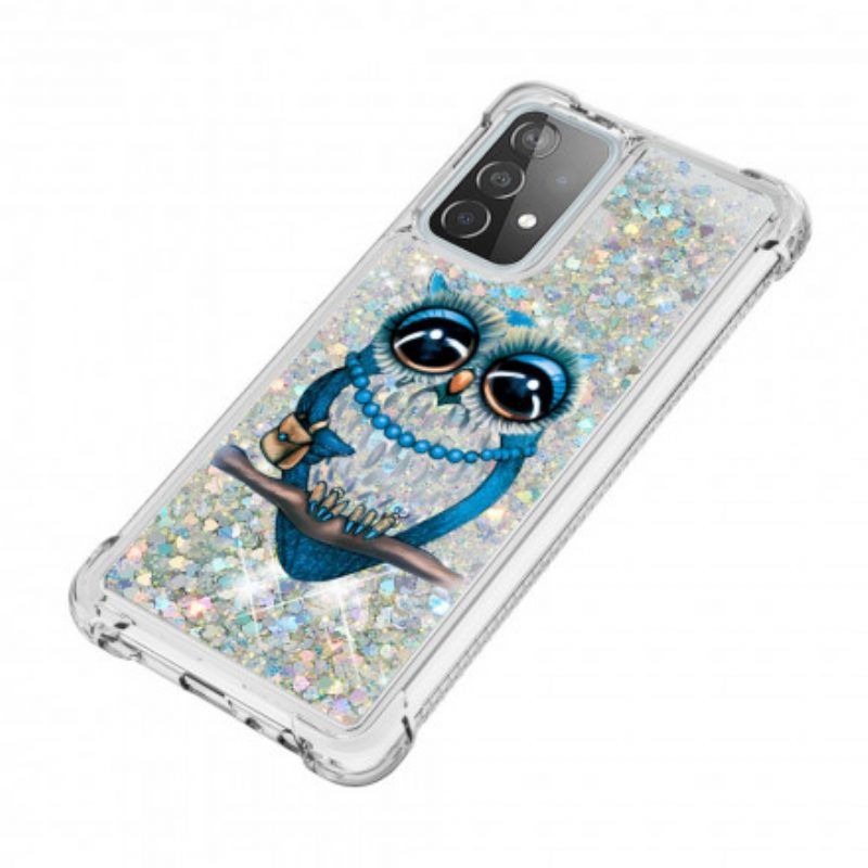 Hoesje voor Samsung Galaxy A52 4G / A52 5G / A52s 5G Miss Uil Pailletten