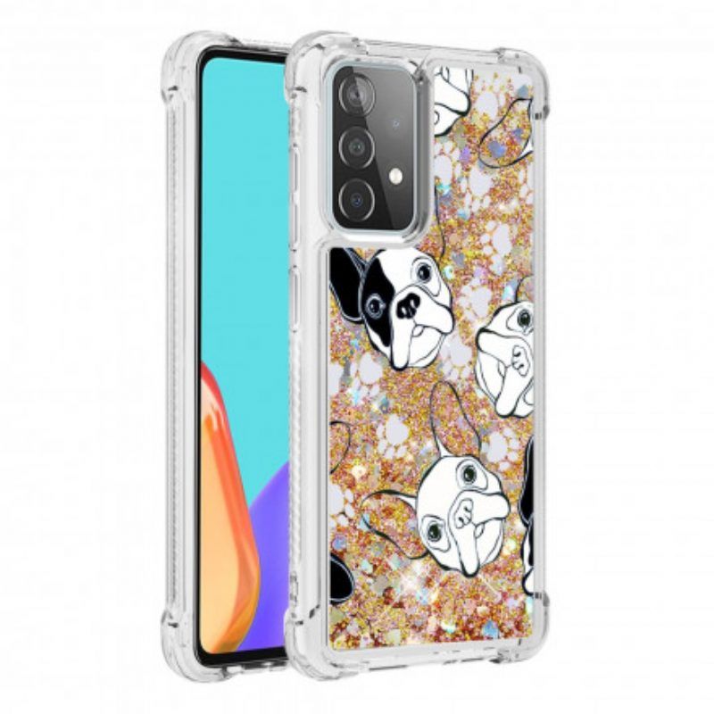 Hoesje voor Samsung Galaxy A52 4G / A52 5G / A52s 5G Mr Dog Pailletten